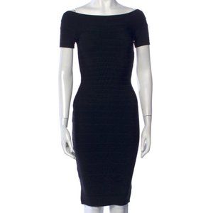 NWT Herve Leger Carmen Bandage Dress Black XS